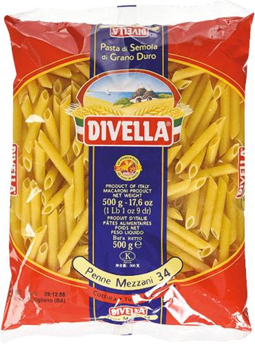 Divella Penne Mezzani N.34 Gr 500