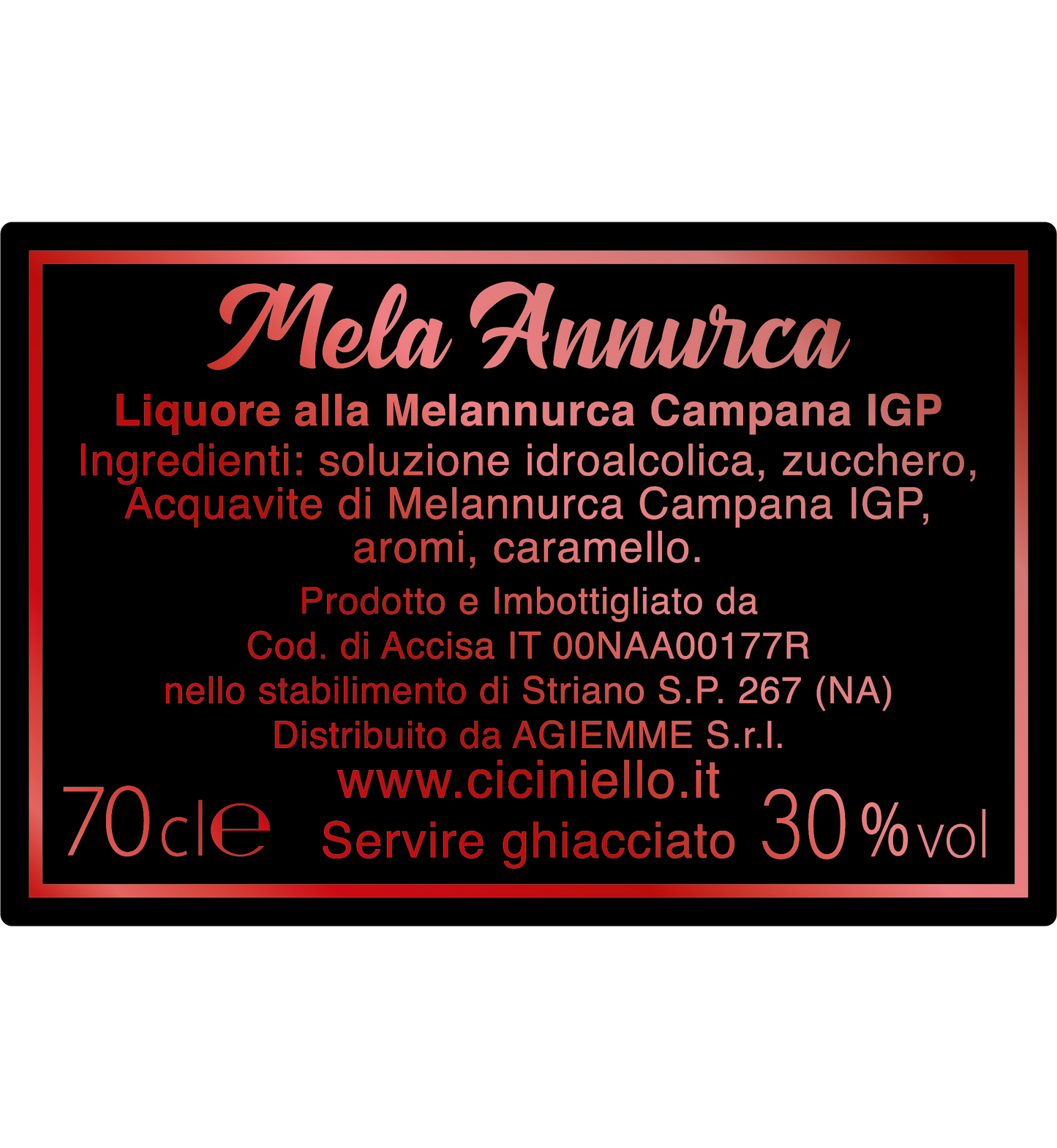 Ciciniello Mela Annurc Cl 70