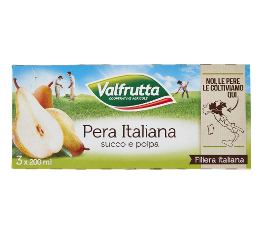 Valfrutta Succhi Pera Brick Ml 200X3