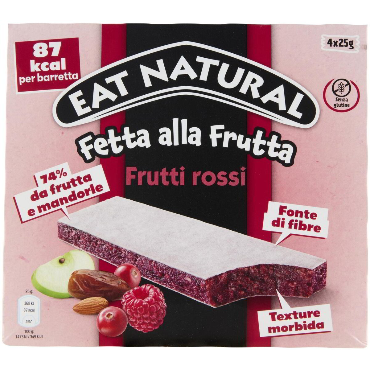 Eat Natural Soft Bars Frutti Rossi X4 Gr.100
