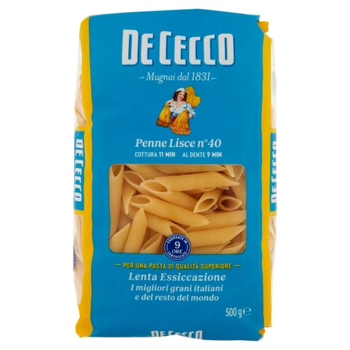 De Cecco Penne Lisce N.40 Gr 500
