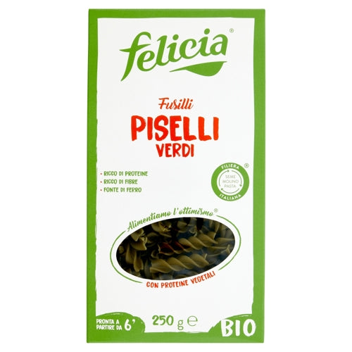 Felicia Fusilli Bio Piselli Verdi Gr 250