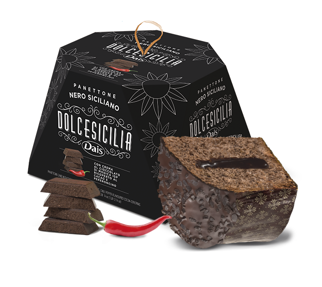 Dais Panettone Nero Siciliano al Cioccolato di Modica - 800 gr