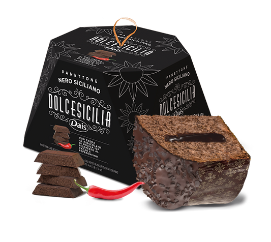 Dais Panettone Nero Siciliano al Cioccolato di Modica - 800 gr