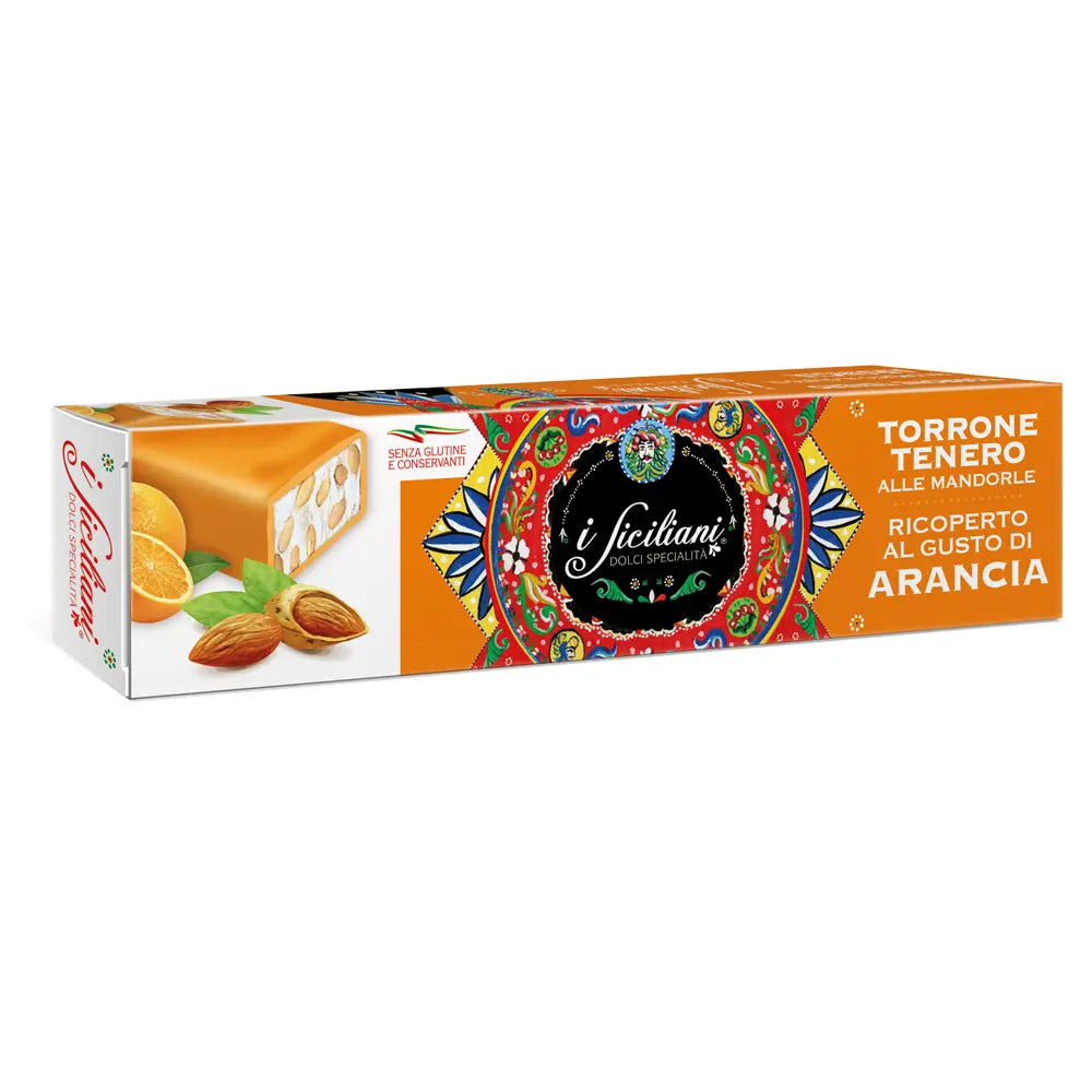 Dolgam Torrone Morbido Stecca ricoperto Al Cioccolato All'arancia Gr 85
