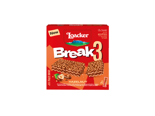 Loacker Snack Break 3 Hazelnut Gr.76