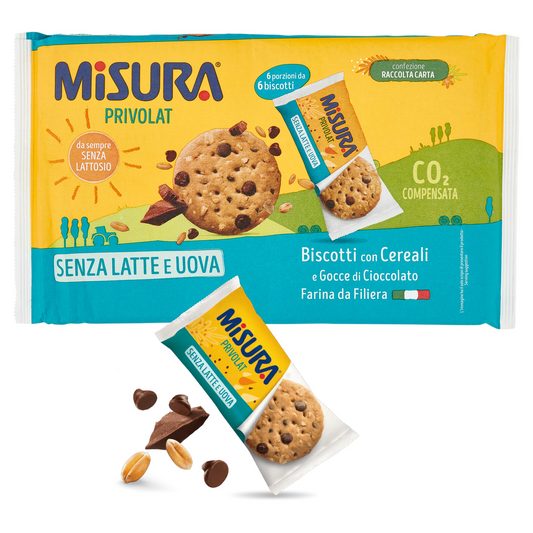 Misura Biscotti Privolat Cereali E Gocce Di Cioccolato Gr.280